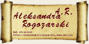 Aleksandra Rogožarski vizit kartica